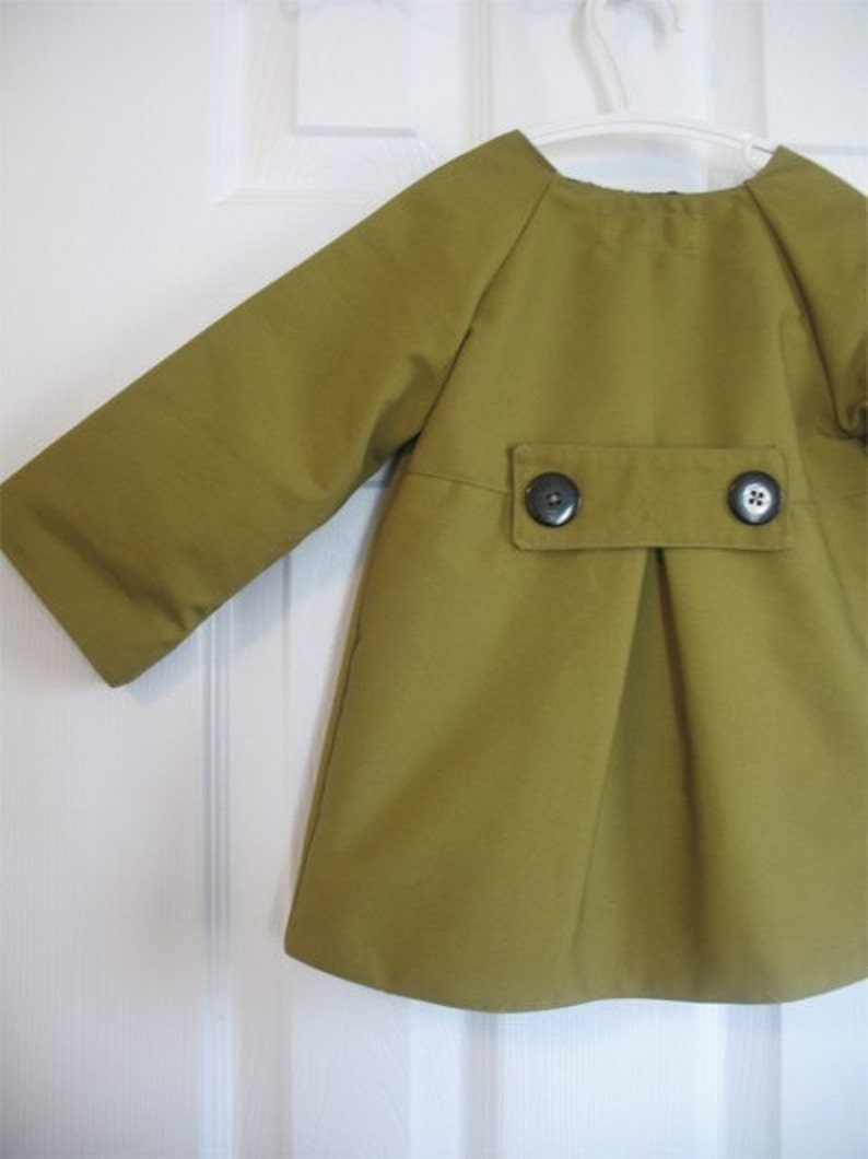 Chic Everyday Coat pattern and tutorial PDF 12M-6T easy sew epattern jacket image 5