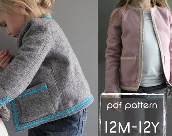 Chic Cocktail Swing Coat Pattern and Tutorial 12M-6T Holiday Jacket PDF ...