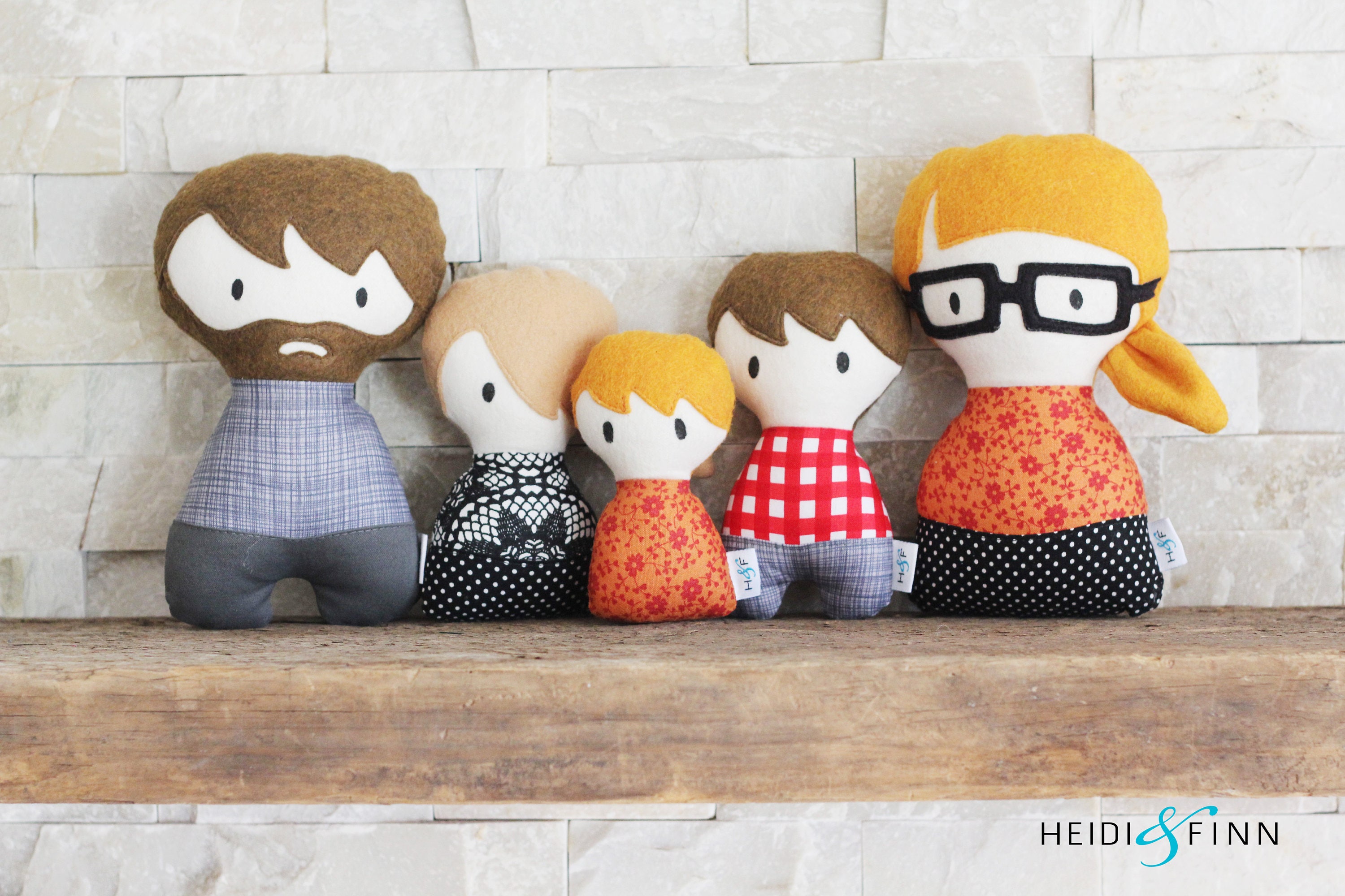 Mini Pals FAMILY PORTRAIT Soft Rag Doll Pdf Sewing Pattern Toy Softie ...