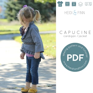 Capucine Cardigan, cardigan sewing pattern, jacket sewing pattern, pdf sewing pattern, sweater sewing pattern, coat sewing instructions