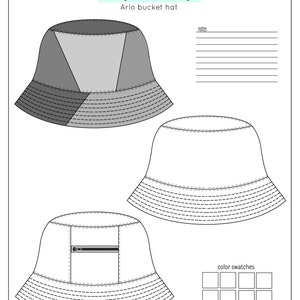 ARLO Hat, Bucket Hat Sewing Pattern, Digital Sewing Pattern, Summer Hat ...