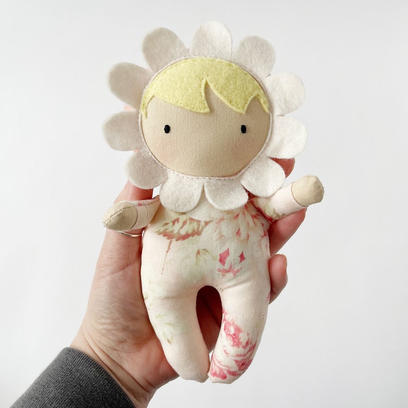 Flower Baby Doll Sewing Pattern Toy Pdf Sewing Pattern Tiny Etsy