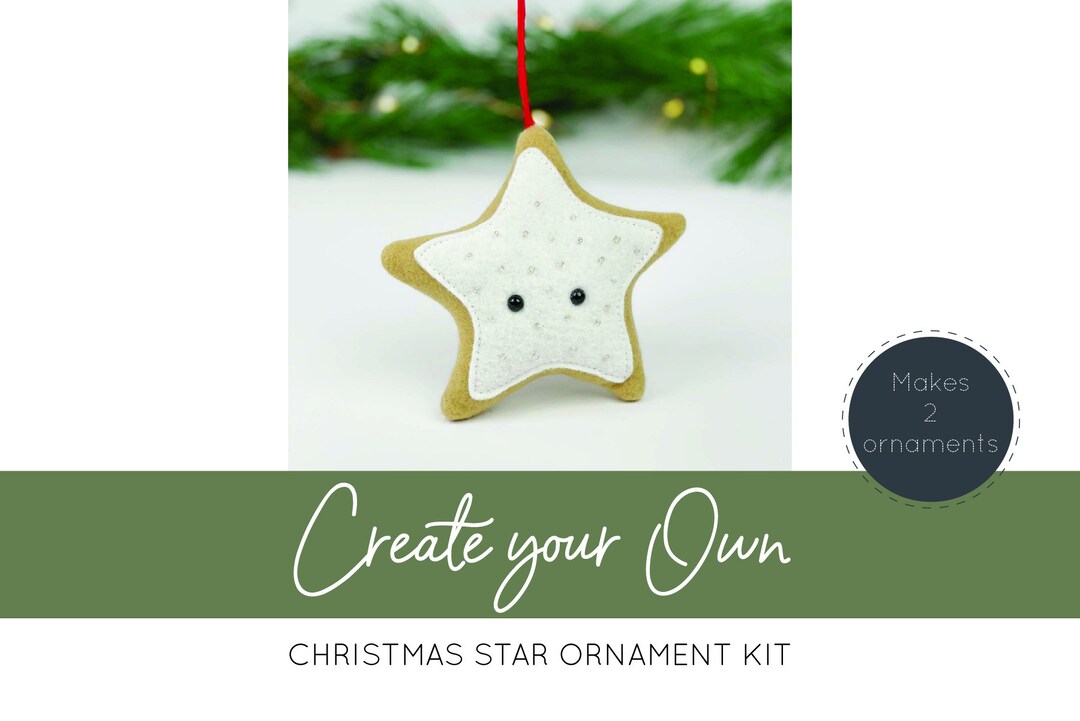 Star Sewing Pattern and Kit FULL Sewing Kit Make Your Own Ornament