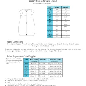 Cocoon Dress PDF Pattern and Tutorial 12m-12y Tunic Dress | Etsy