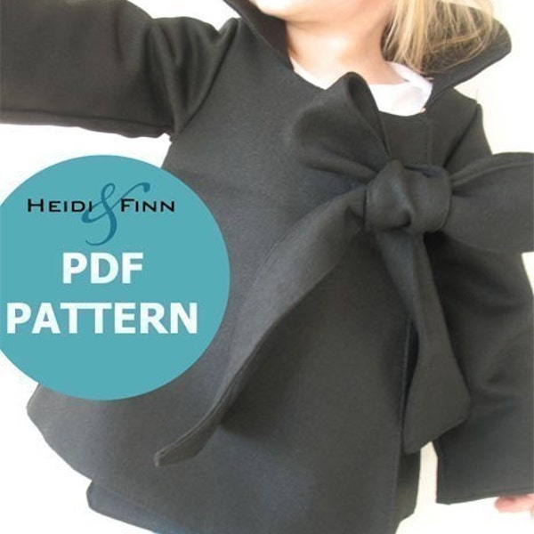 Chic Cocktail Swing Coat pattern and tutorial 12M-6T holiday jacket PDF