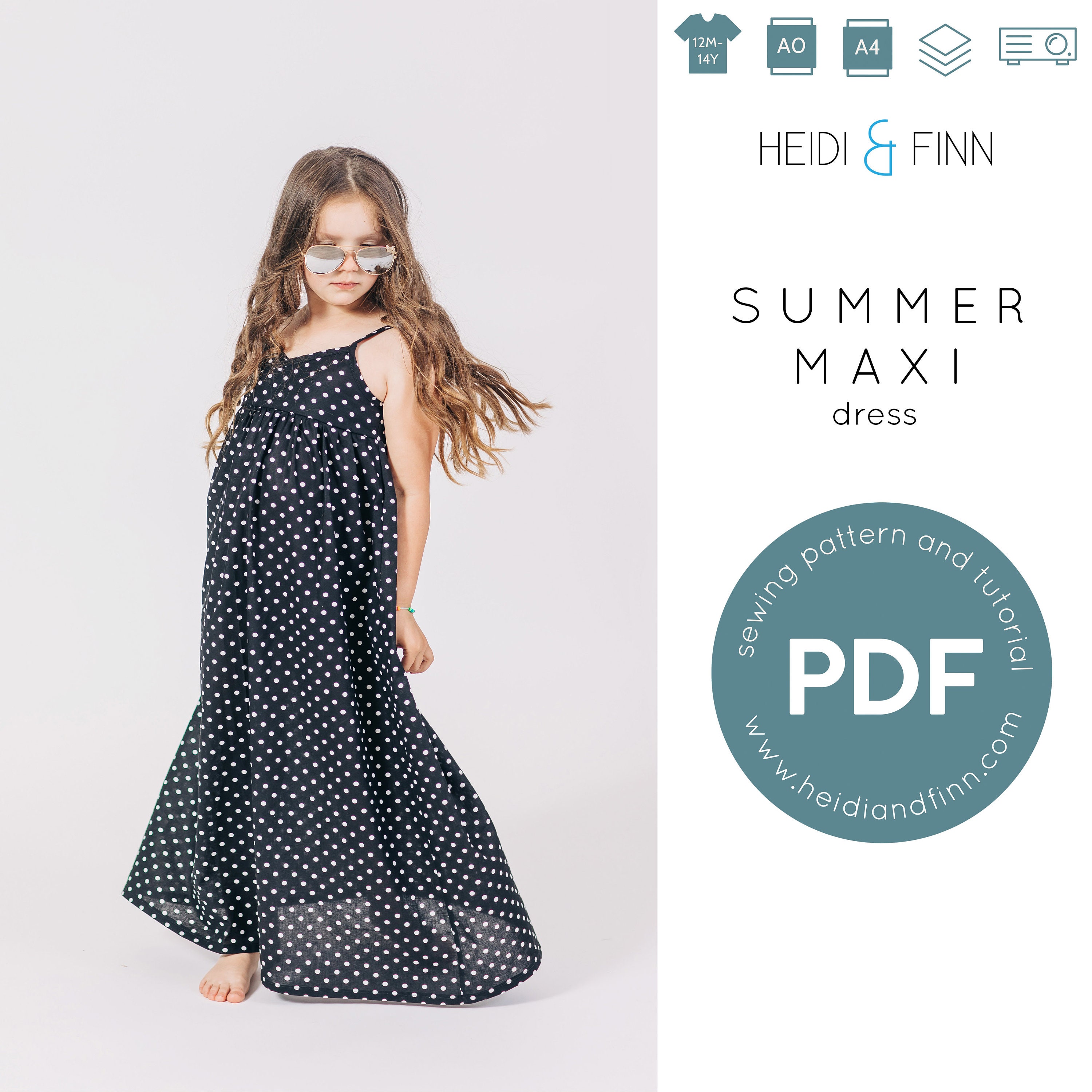 Summer Maxi Dress Sewing Pattern and ...