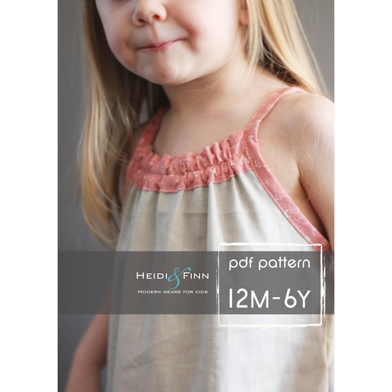 Smock Top Dress Pattern and Tutorial PDF 12m6t Easy Sew Etsy