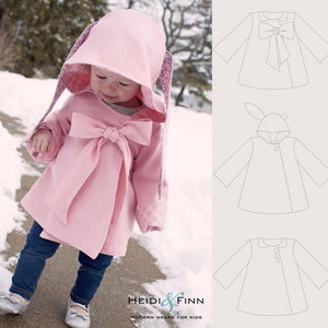 Chic Cocktail Swing Coat, swing coat pdf pattern, holiday coat sewing pattern, fancy coat pattern, swing coat pattern, child coat pattern image 8