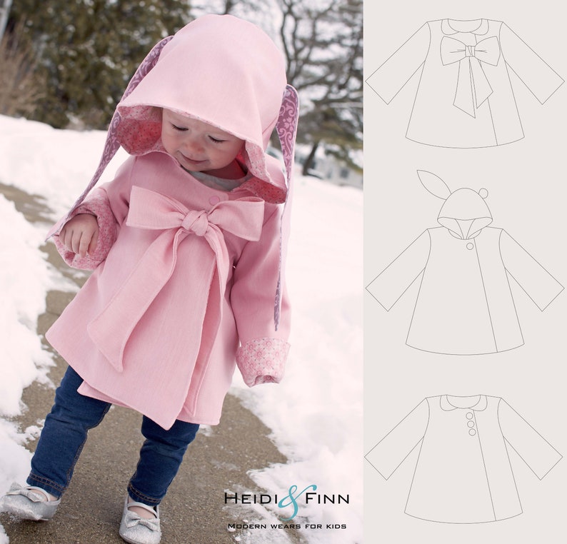 Chic Cocktail Swing Coat, swing coat pdf pattern, holiday coat sewing pattern, fancy coat pattern, swing coat pattern, child coat pattern image 8