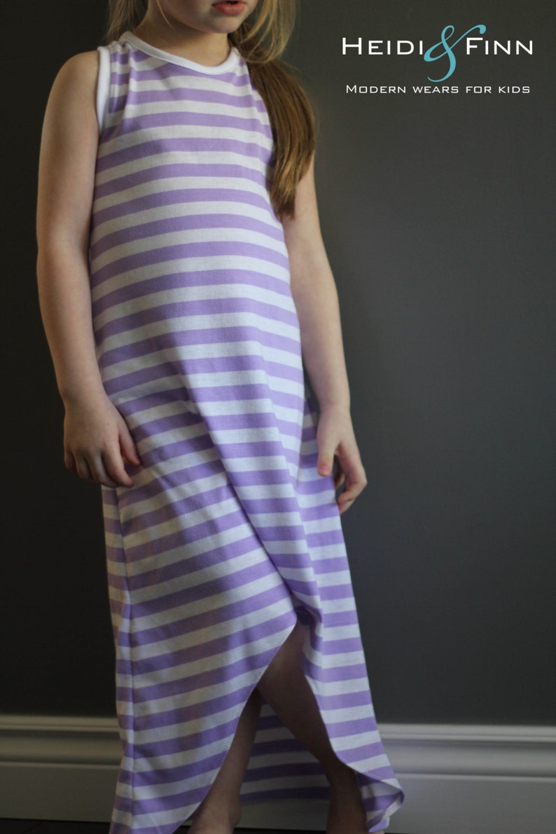 Sporty Maxi Dress Pattern and Tutorial PDF 12m5t Easy Sew Etsy