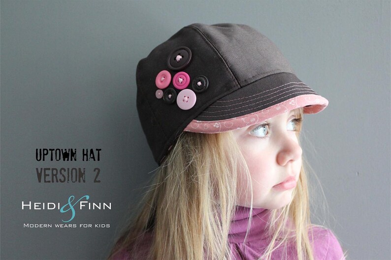 Uptown Hat pattern and tutorial 12M-teen easy sew PDF pattern unisex cap image 3