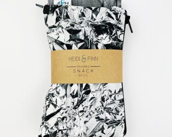 Zipper pouch, Reusable snack bag, Washable bag, Snack Bag, Zipper bag, Waterproof bag with zipper, Sandwich Bag, Eco-friendly, Wet bag