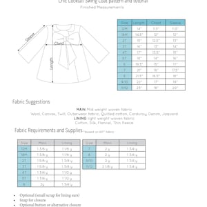 Chic Cocktail Swing Coat, swing coat pdf pattern, holiday coat sewing pattern, fancy coat pattern, swing coat pattern, child coat pattern image 5