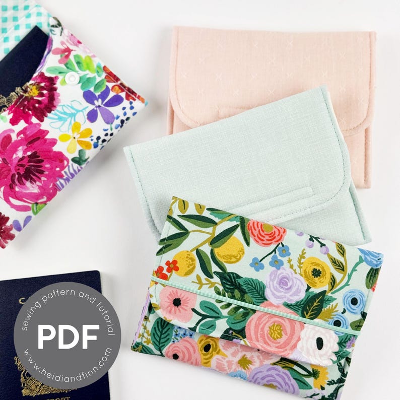 Passport & Card Wallet Sewing Pattern: Travel Case (PDF Pattern) - Etsy
