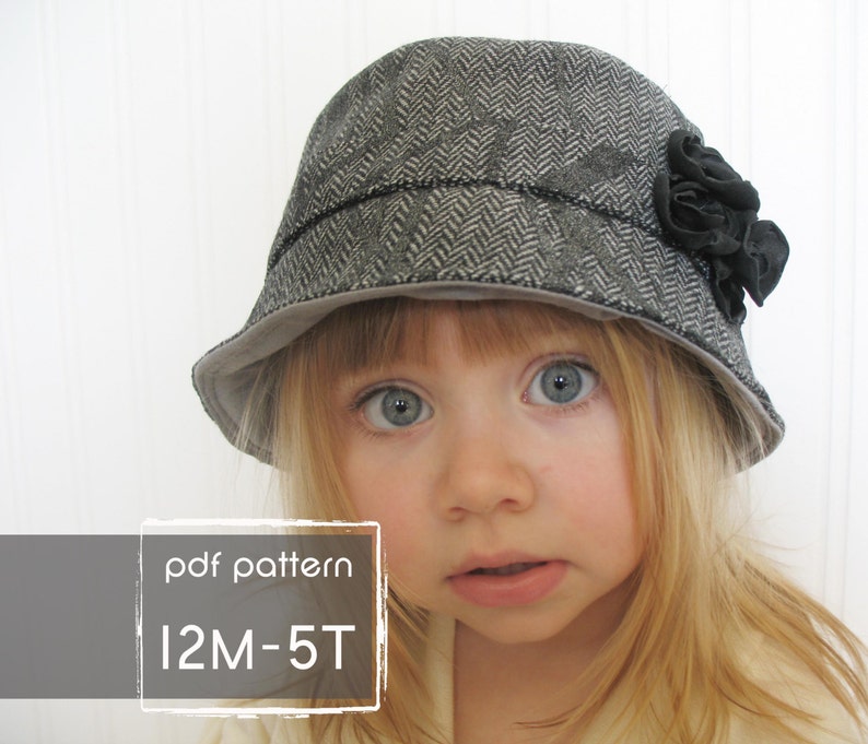 Hampton Hat pattern and tutorial 12M-5T easy sew PDF pattern image 1