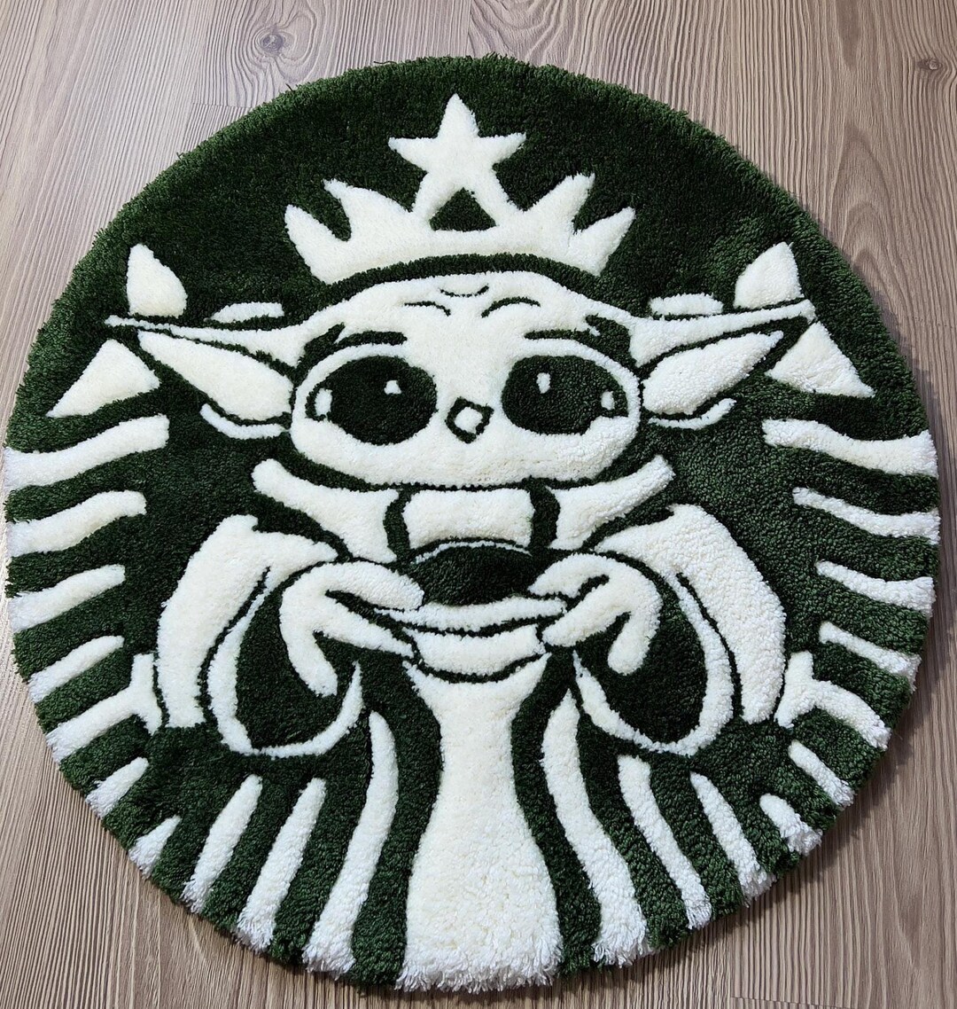 Handmade Grogu Rug: Star Wars Coffee Lover Decor - Etsy