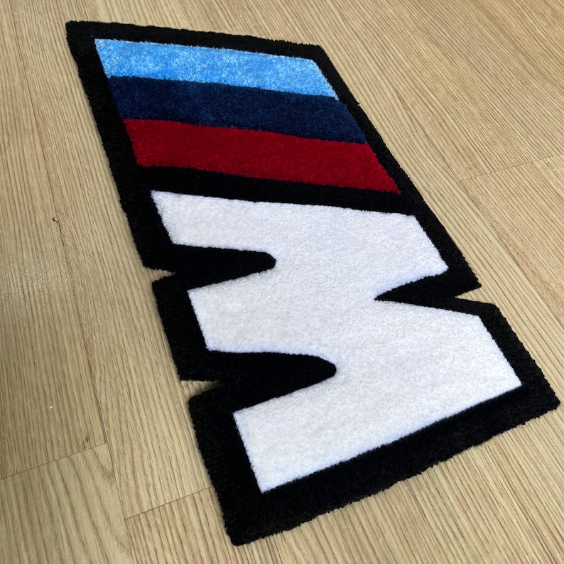 BMW M Logo Tufted Rug – Handmade Motorsport Gift for Car Enthusiasts - Etsy