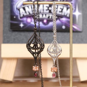 Madoka Magica Soul Gem Necklace in 925 Sterling Silver Magical Girl Pendant for Gamers Girls Anime Jewelry Gift for Holidays Otaku Necklace