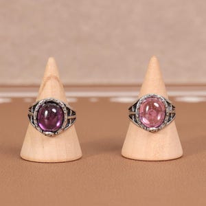 Madoka Magica Soul Gem Ring Pink Purple Anime Jewelry Magical Girl Cosplay Accessory Gift for Her Birthday Holiday Present for Fans Girls