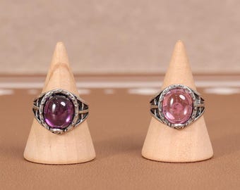 Madoka Magica Soul Gem Ring Pink Purple Anime Jewelry Magical Girl Cosplay Accessory Gift for Her Birthday Holiday Present for Fans Girls