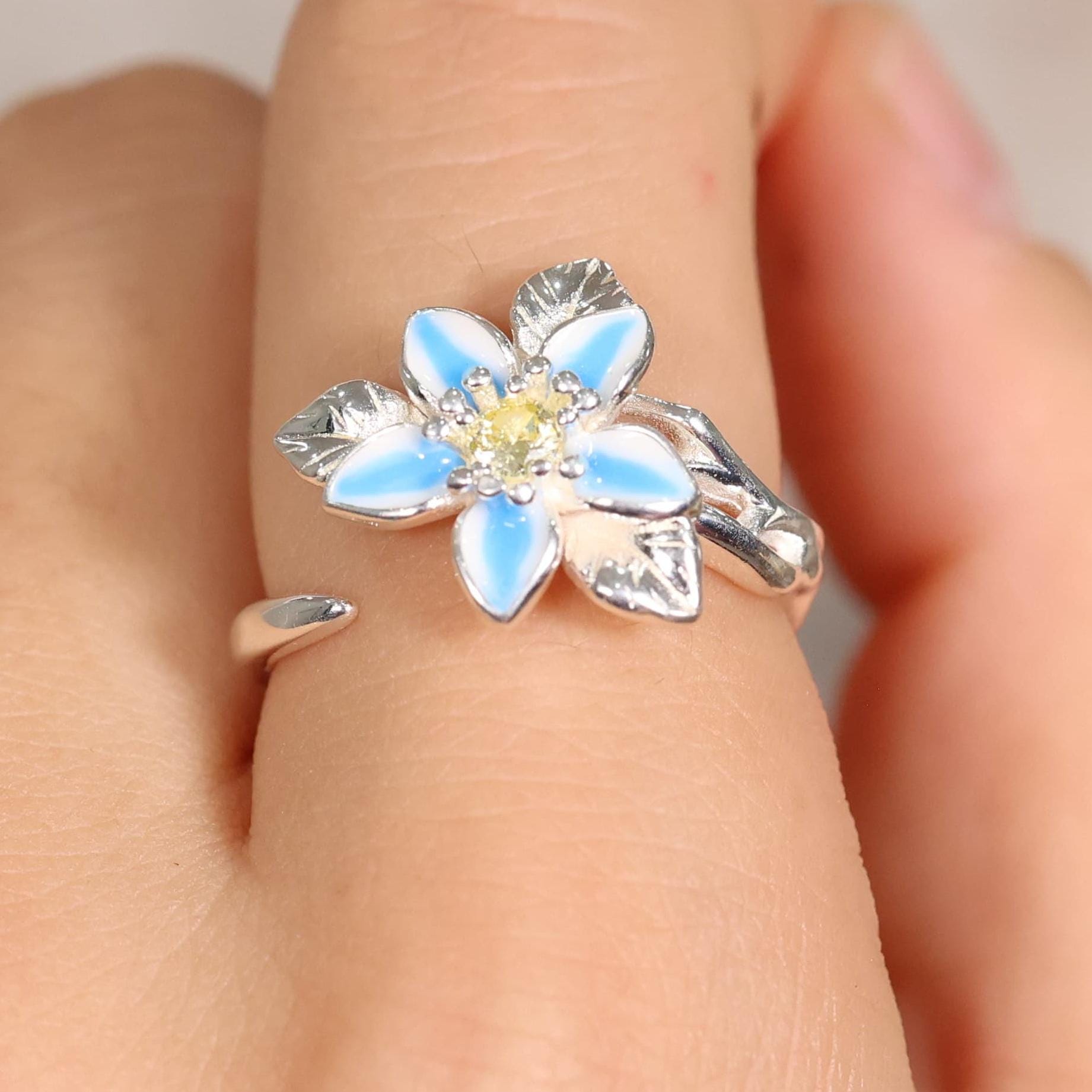 Zelda Silent Princess Ring Sterling Silver Adjustable Branch Band