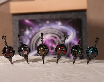 Madoka Magica Soul Gem Replica Set with Grief Seeds Magical Girl Anime Collectible Cosplay Jewelry Gifts for Otaku Anime Fans Anime Prop