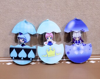 Shugo Chara Guardian Egg Keychain Pull-out Handmade Keyring