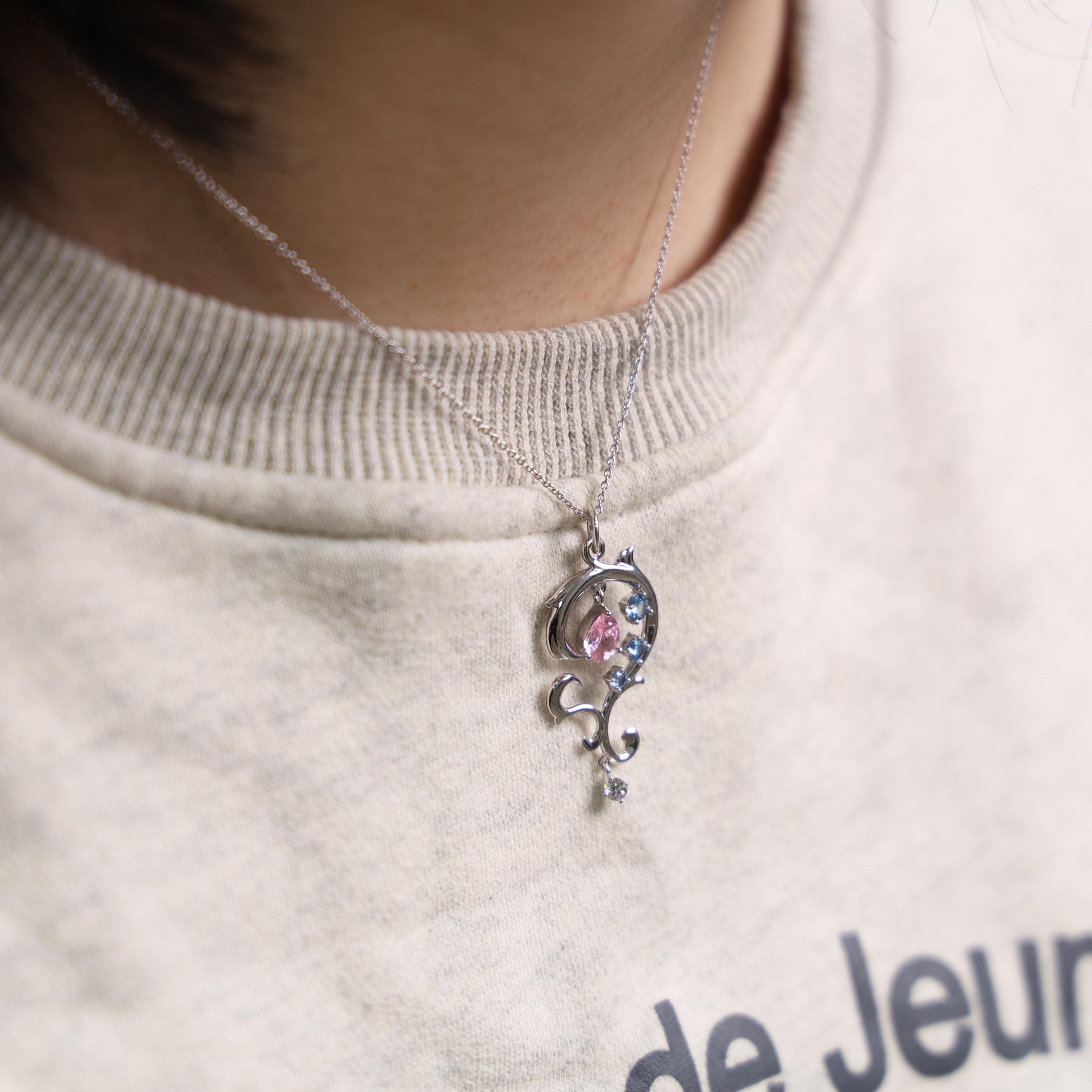 FF14 FINAL FANTASY XIV　Silver Pendant Square Enix FINAL FANTASY XIV Silver Pendant Azem's Crystal
