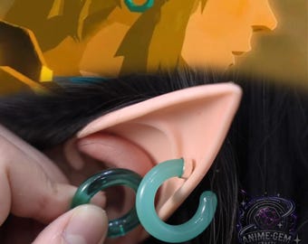 Link’s Glass Earrings Handcrafted Zelda Boho Hoop Handmade Jewelry for Cosplay Daily Wear TotK Birthday Gamer Gifts BotW LoZ Video Game Fans