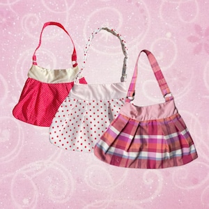 Handmade Shoulder Bags: Pink, Red, White Designs