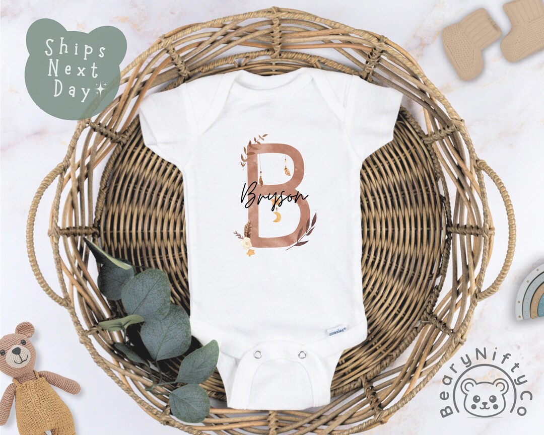 Personalized Name Unisex Baby Onesies® Brand Custom Letter Baby — free download