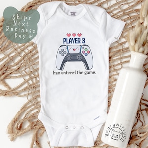 Gaming Baby Bodysuit, Player 3, Cute Gamer One Piece