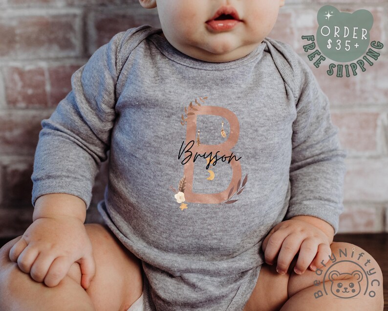 Personalized Name Unisex Baby Onesies® Brand Custom Letter Baby — free download