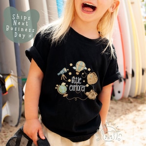Boho Toddler Traveler Shirt, Cute Little Explorer Kids T Shirt, Tots Shirt Gift for Adventurous Traveler Parents, Travel Graphic Toddler Tee