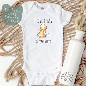 Future Chessmaster Baby Outfit, I Love Chess Apparently Onesies® Brand, Cute Baby Shower Gift for Chess Player Parents