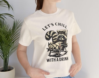 Funny Raccoon Graphic T-Shirt: Retro Y2K Humor Tee