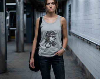 Medusa-tanktop, graphic uit de Griekse mythologie, uniseks streetwear