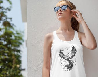 Phoenix Rising Racerback Tank Top: Fitness-Studio & Yoga tragen