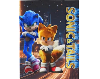 Sonic & Tails fluwelen deken: filmkamerdecor