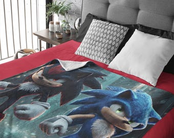 Sonic & Shadow fluwelen deken, Sega Gamer Decor