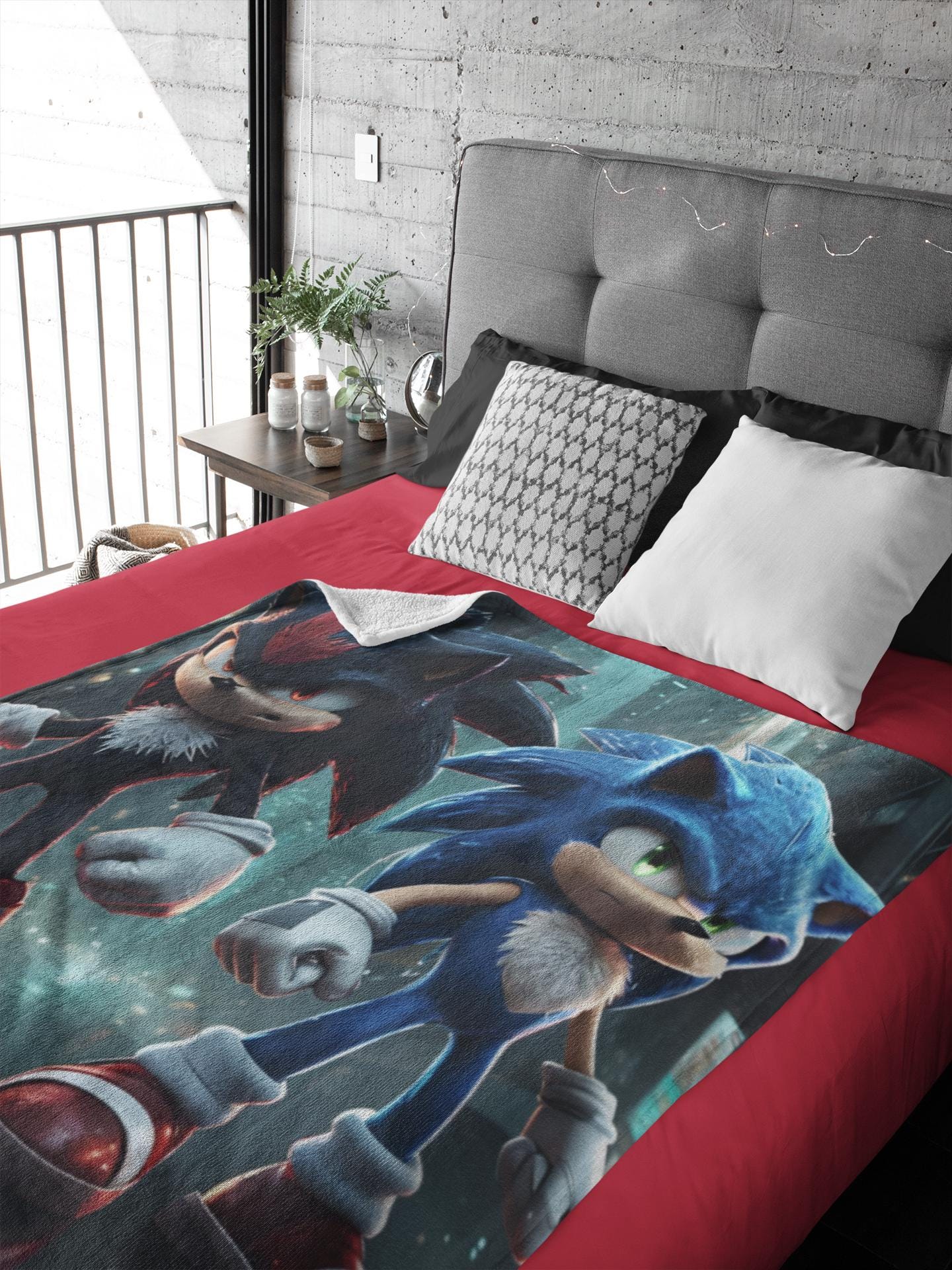Sonic the Hedgehog Queen Bed Sheets
