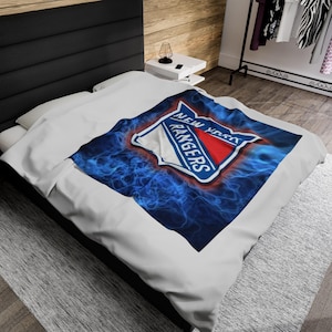 New York Rangers Velveteen Plush Blanket/ Rangers NHL Blanket/ New York Rangers Fans/ Hockey Gift