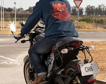 Unisex Phoenix Rising Graphic Hoodie, Firebird Sweatshirt
