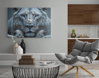 Lioness & Cubs Canvas