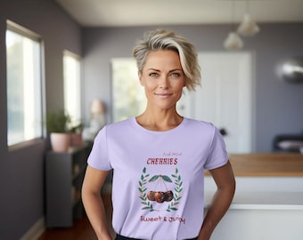 Retro cherries graphic t-shirt, vintage fruit tee