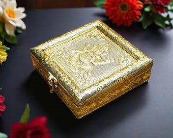 Pack of 100 Empty Wooden Dry fruit box Ganesha Engraved Gift box Indian Wedding favors gift Bulk return gifts Pooja return gifts Diwali gift