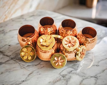 Pack of 100 Copper Jars Dry fruit gift jars storage jars Indian Wedding favors return gift Party favors gift Pooja return gift Diwali gifts