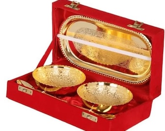 Pack of 100 Gold plated Gift bowl set Indian Wedding Return gifts Party favor gifts Wedding favor gifts Nikaah favor gifts Diwali gifts