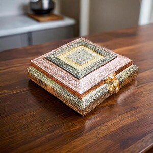 Wooden Dry fruit box gift box Wedding favors gift Return gift Indian gift pooja return gift party favors Wedding return gift Diwali gifts