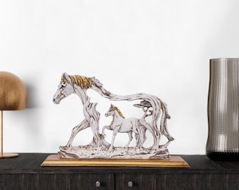 Horse in horse statue for home Feng shui Horse statuette Horse Sculpture Horse figurine Table top Decor Auspicious statue good for Wealth